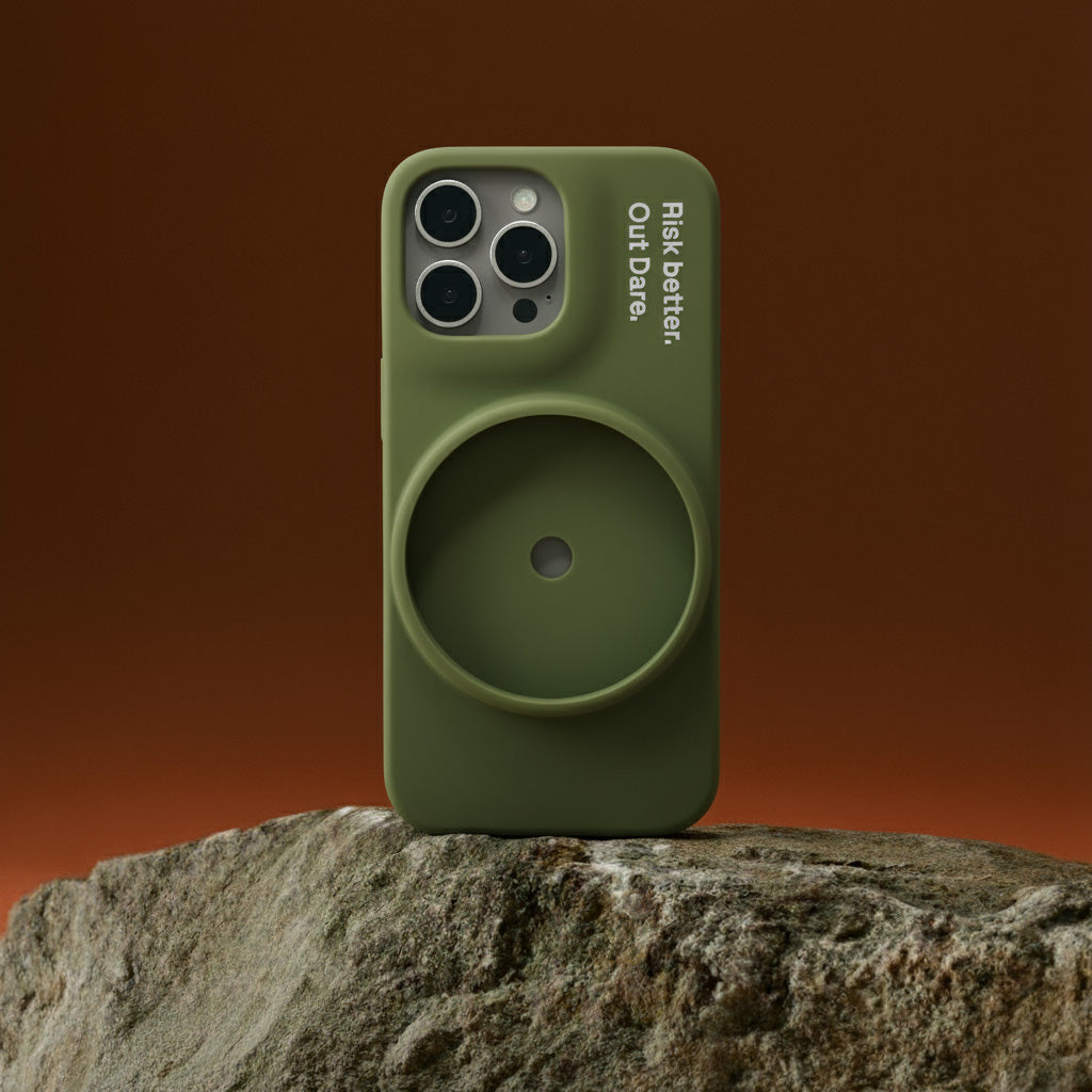 OutDare iPhone 16 Pro Max case in green, back view