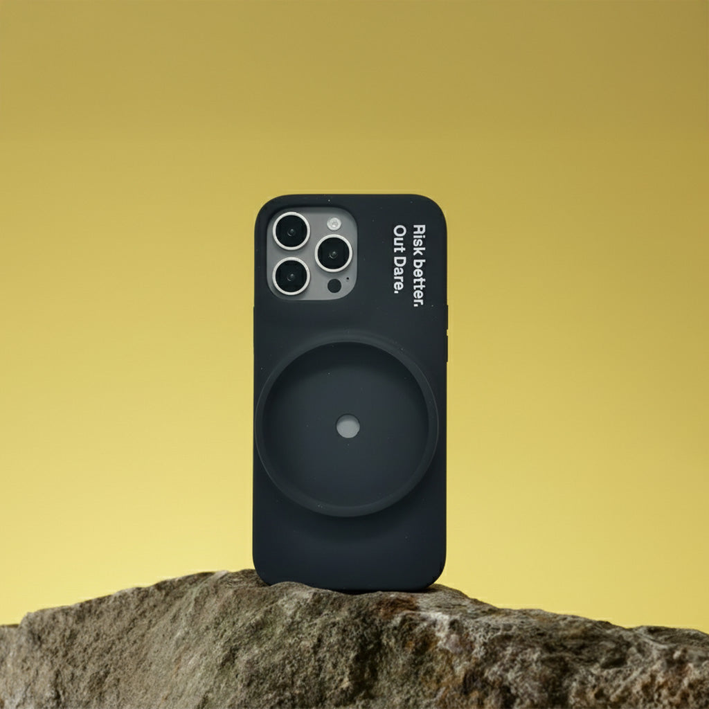 OutDare iPhone 16 Pro Max case in black, back view