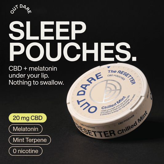 OutDare Sleep Pouches: CBD and melatonin under your lip, nicotine-free