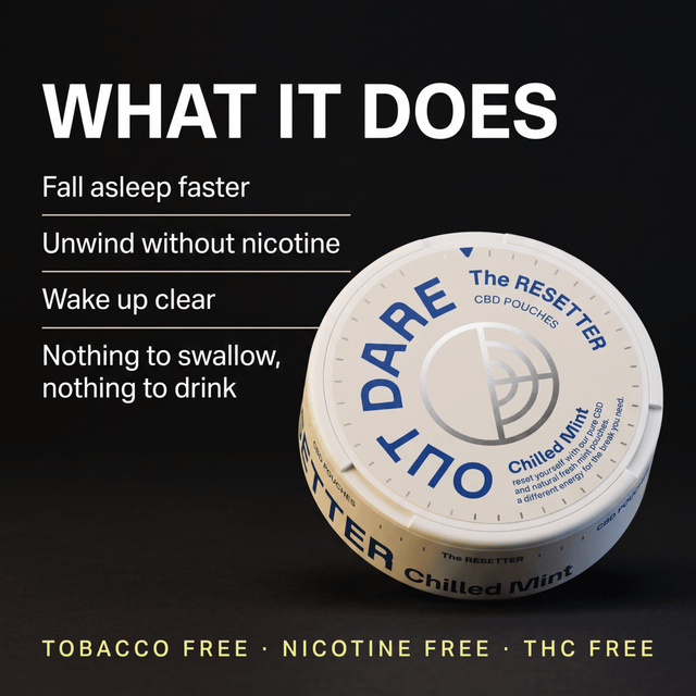 What it does: fall asleep faster, unwind without nicotine, wake up clear, nothing to swallow